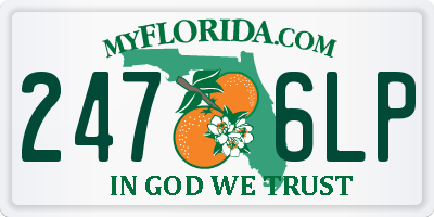 FL license plate 2476LP
