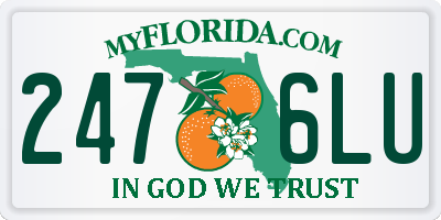 FL license plate 2476LU