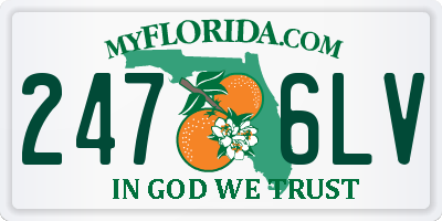 FL license plate 2476LV