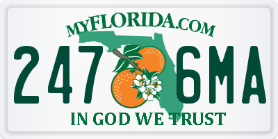 FL license plate 2476MA