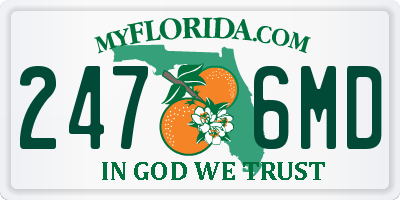 FL license plate 2476MD