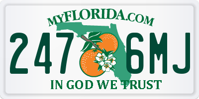 FL license plate 2476MJ