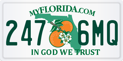 FL license plate 2476MQ