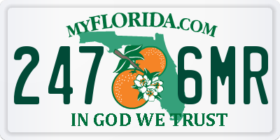 FL license plate 2476MR