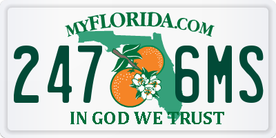 FL license plate 2476MS