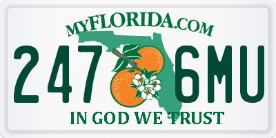 FL license plate 2476MU