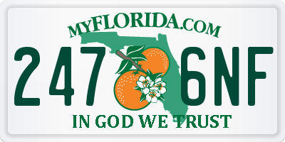 FL license plate 2476NF