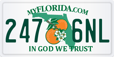 FL license plate 2476NL