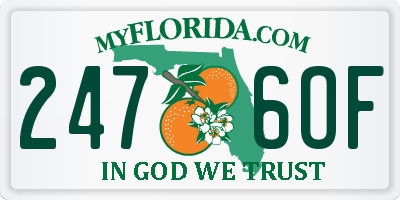 FL license plate 2476OF