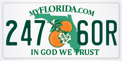 FL license plate 2476OR