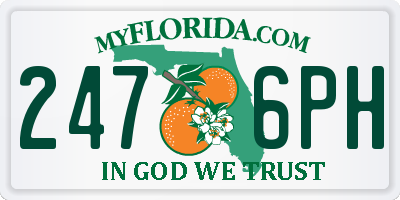 FL license plate 2476PH