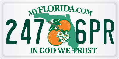 FL license plate 2476PR