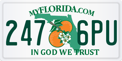 FL license plate 2476PU