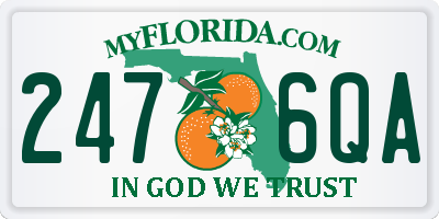 FL license plate 2476QA