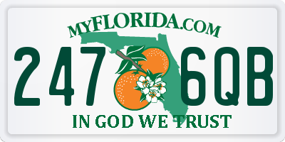 FL license plate 2476QB