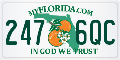 FL license plate 2476QC