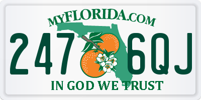 FL license plate 2476QJ