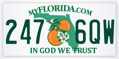 FL license plate 2476QW