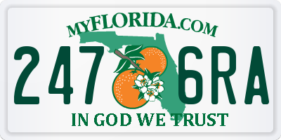 FL license plate 2476RA
