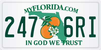 FL license plate 2476RI