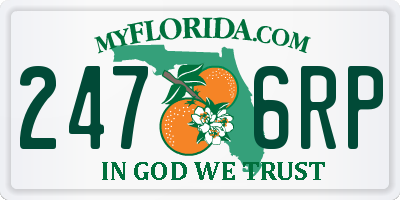 FL license plate 2476RP