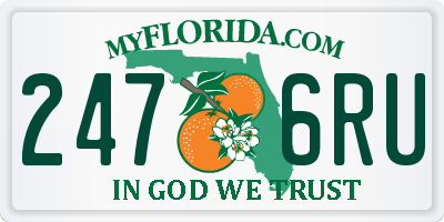 FL license plate 2476RU
