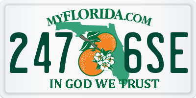 FL license plate 2476SE
