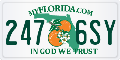 FL license plate 2476SY