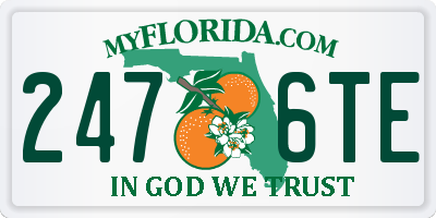FL license plate 2476TE