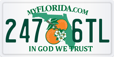 FL license plate 2476TL