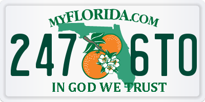FL license plate 2476TO