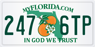 FL license plate 2476TP