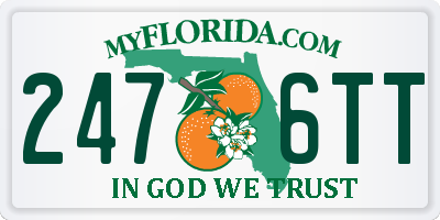 FL license plate 2476TT