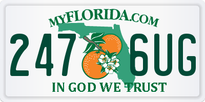 FL license plate 2476UG