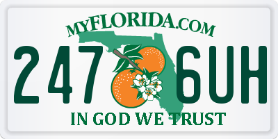 FL license plate 2476UH