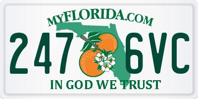 FL license plate 2476VC