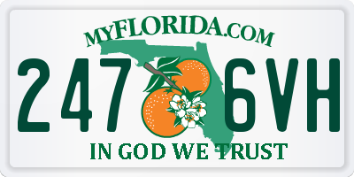FL license plate 2476VH