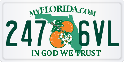 FL license plate 2476VL