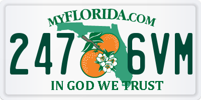 FL license plate 2476VM