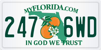 FL license plate 2476WD
