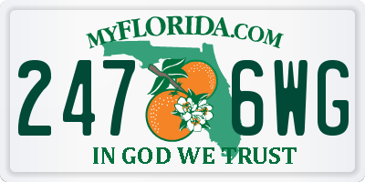 FL license plate 2476WG