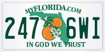 FL license plate 2476WI