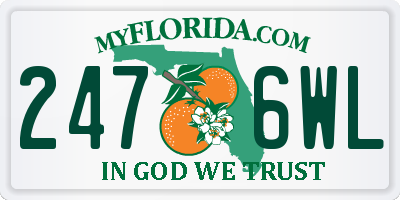 FL license plate 2476WL