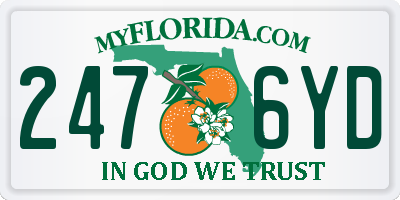 FL license plate 2476YD