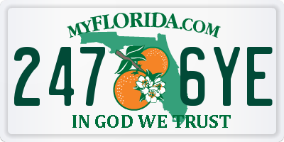 FL license plate 2476YE