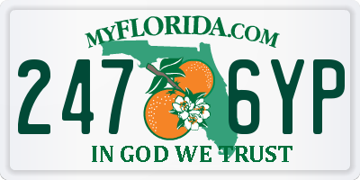 FL license plate 2476YP