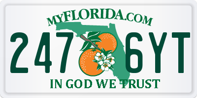 FL license plate 2476YT