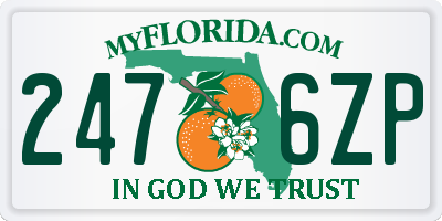 FL license plate 2476ZP