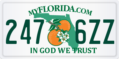 FL license plate 2476ZZ