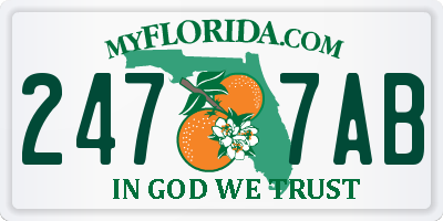 FL license plate 2477AB